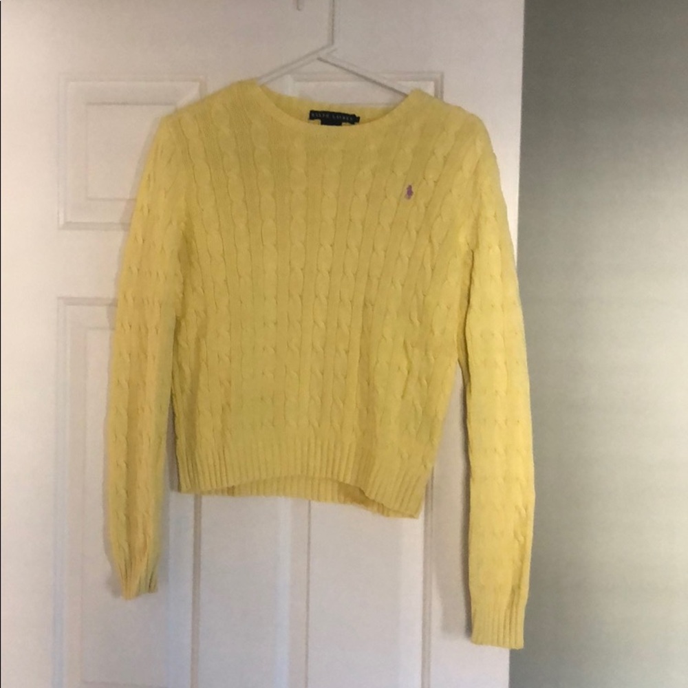 Ralph Lerann yellow sweater size large